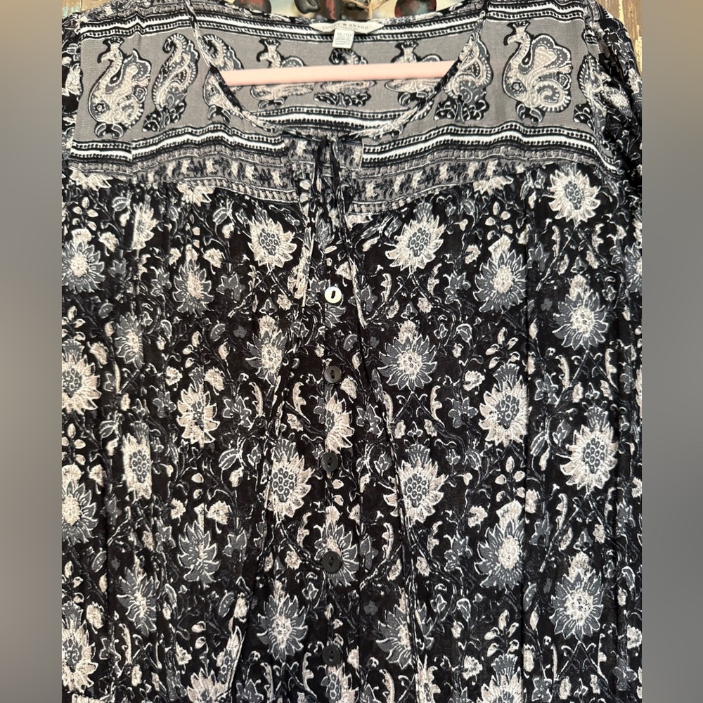 Lucky Brand Black and White Floral Dress - Picture 3 of 3